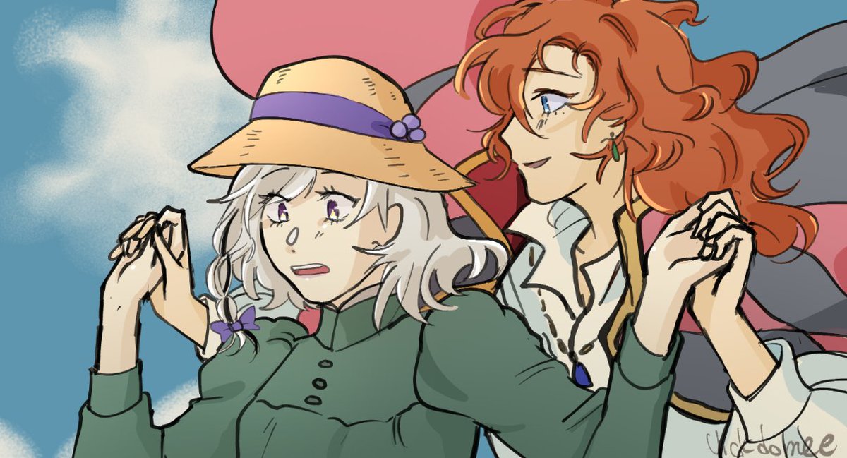 Vickdomee's tweet photo. Chuuatsu ladies but that one scene in Howl's Moving Castle🥺😭💖💖 My love for them knows no bounds <3
#chuuatsu https://t.co/NW0pIXkYkH