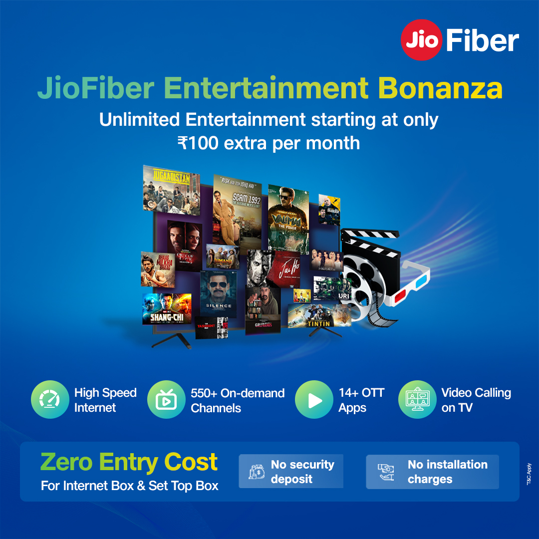 Reliance Jio on Twitter "JioFiber Entertainment Bonanza, making