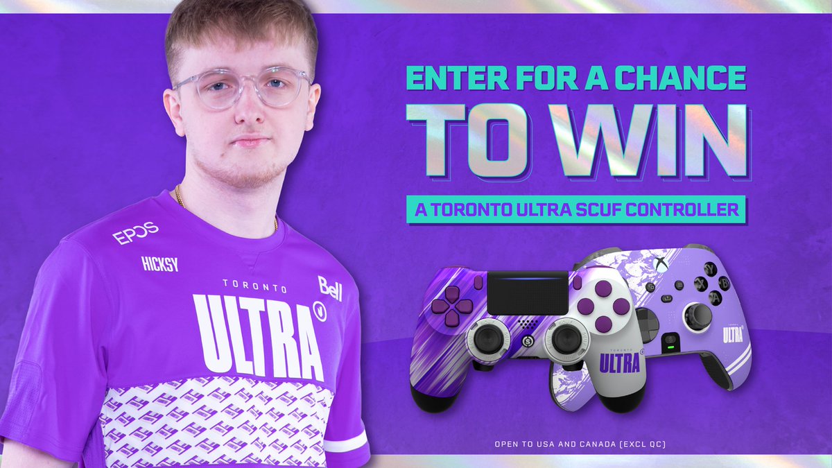 🚨 SCUF CONTROLLER GIVEAWAY! 

After the recent Challengers LAN win, i think its time to give one lucky follower a SCUF of their own 🎮 

How to enter: 
Follow me + <a href="/ScufGaming/">SCUF</a> + <a href="/TorontoUltra/">Toronto Ultra</a>
RT this post
Tag two friends 

#StrengthInTheNorth | #TeamSCUF