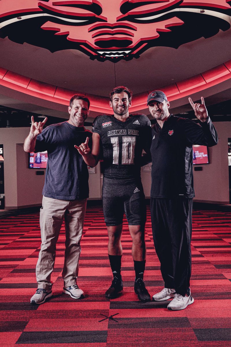 I am excited to say that I have committed to Arkansas State University! #WolvesUp🤘 @CoachButchJones @CoachHeck_