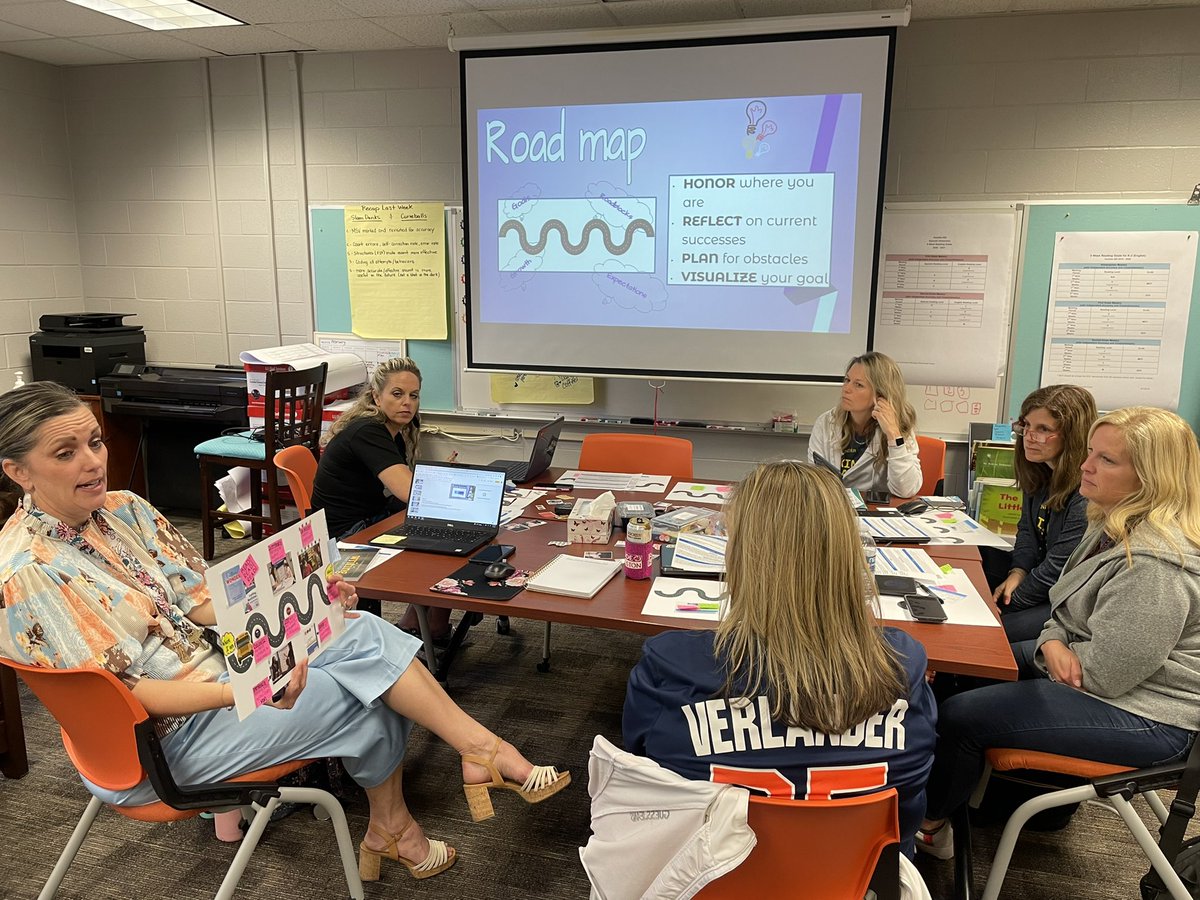 MrsHanley101's tweet photo. We started the morning off at @HumbleISD_PFE with @CollinsAngelaG leading a PLC on Reading Academy Module 11: Writing Composition. Thank you for always supporting us and providing valuable information to drive our instruction! #TeamPFE https://t.co/ytmYy0Rw5z