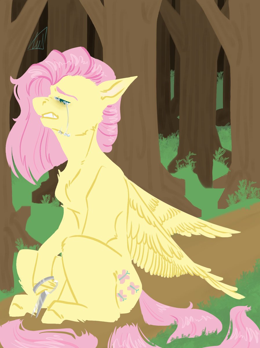 NilPolya's tweet photo. "You liked my hair so much...? Thank you. Now I hate them..."

#Флаттершай #МЛП #My_Little_Pony #MLP #Fluttershy #sketch #Скетч #Дидж #Арт #Digital #art https://t.co/kAiZmbchQt