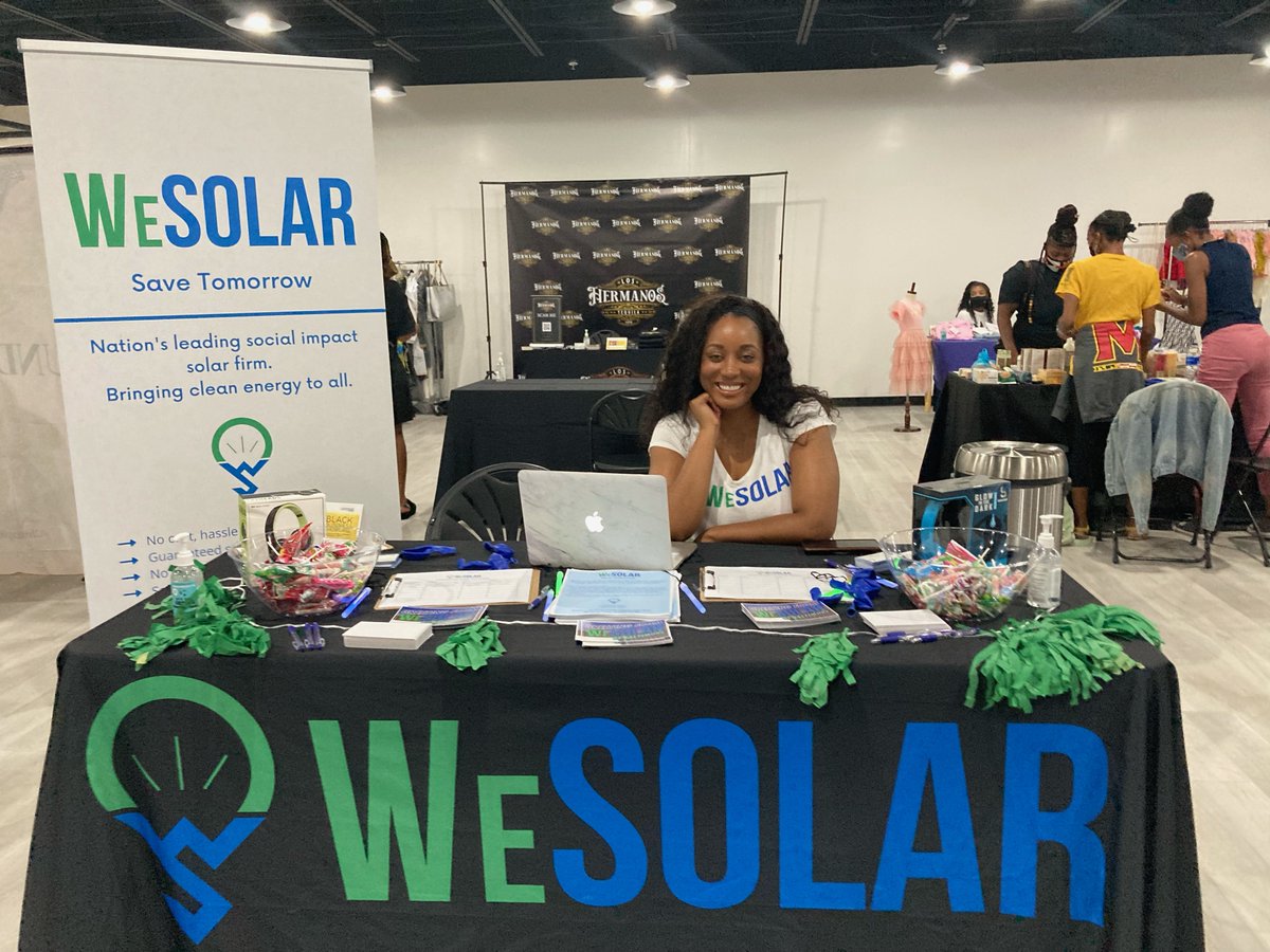 WeSolar_Energy's tweet photo. It's #BlackInEnvironWeek and we're joining the #BlackInEnvironRollcall
We are the first community solar company to be owned by a Black woman (@KHansley_ ). We are passionate about energy justice and we work to bring equitable solar access to LMI communities! https://t.co/BJkcYu1UFD