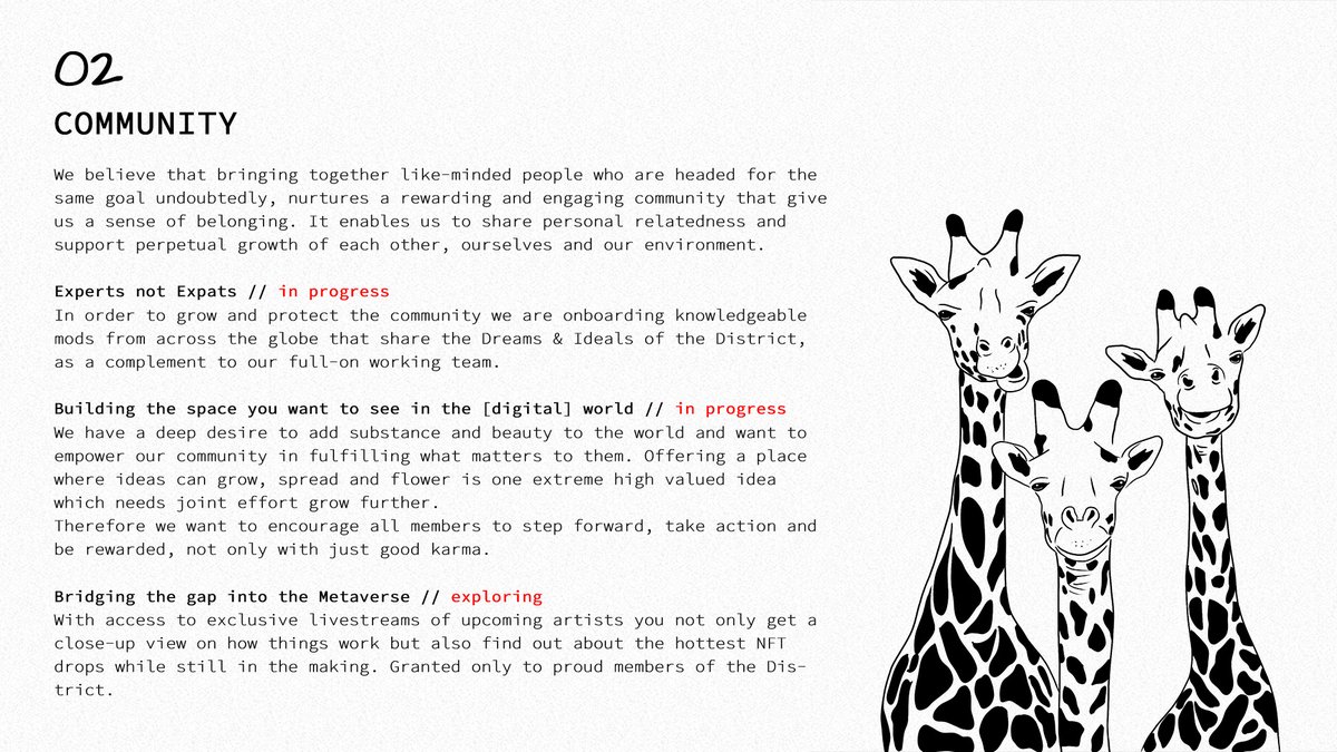 GM from the District ☕️
Connecting the dots part 02 - Community
We’re building the future together, one step at a time.
#DistrictG

See you in the Discord:
discord.com/invite/g-raffs/
