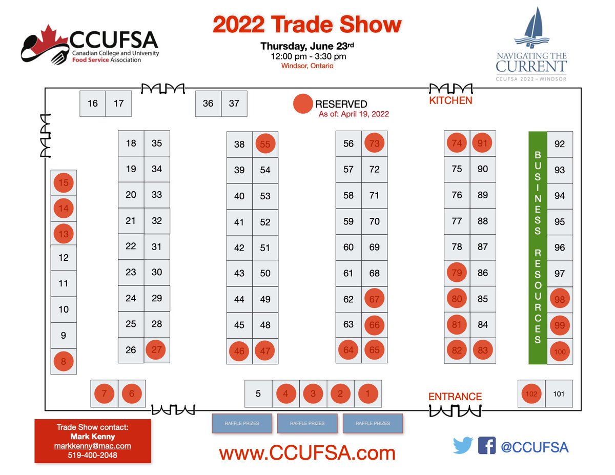 Book your booth NOW, for the CCUFSA 2022 Trade Show at @CaesarsWindsor on June 23rd!

Associate Members can book a #TRADESHOW BOOTH here: ccufsa.com/conference-202…

Full conference details & delegate registration is here: ccufsa.com

#NavigatingtheCurrent #CCUFSA2022