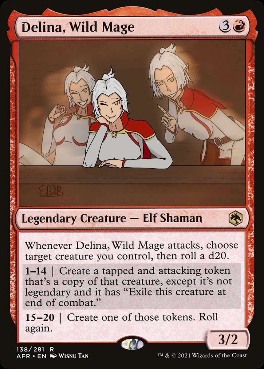 KommradArt's tweet photo. "Delina, Wild Mage"
Made some more proxy art for one of my up and coming commander cards. So why not make some cool girl vibes for Delina.
#MTG #art #proxyart #fantasy #proxy https://t.co/K5hoDS0raw