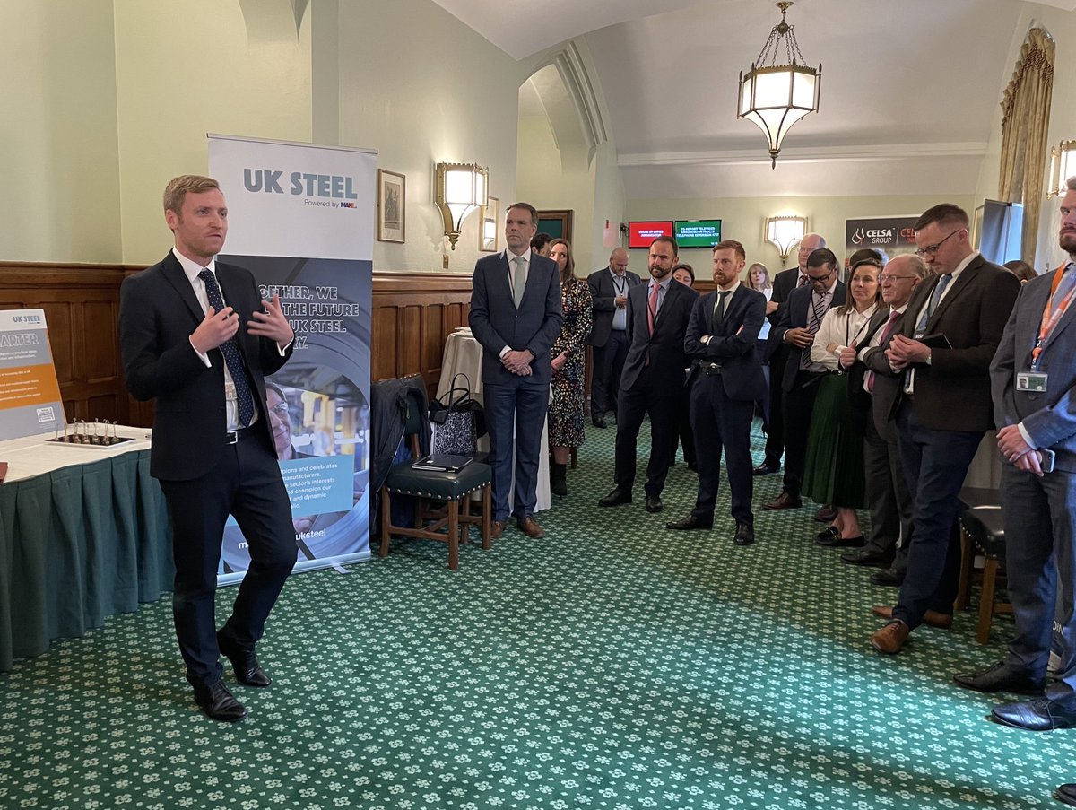 ✍️ We’re pleased to have signed the <a href="/UKSteel__/">UK Steel</a> Charter and join their relaunch event in Parliament today. 

A sustainable supply of UK steel is vital to sectors such as #rail. 

✅ Great to see support from across the House with @beisgovuk Minister <a href="/Lee4NED/">Lee Rowley</a> and <a href="/SKinnock/">Stephen Kinnock</a>.