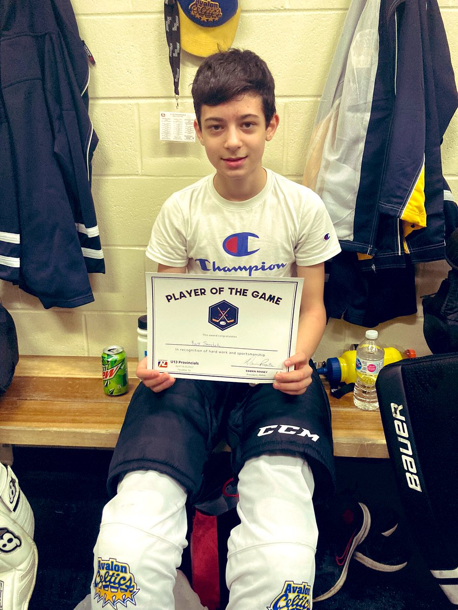 Congrats to Raj Sancheti for earning himself Player of the Game this morning! Those were two great goals, but most importantly, you scored us the game winner!! Keep it up!