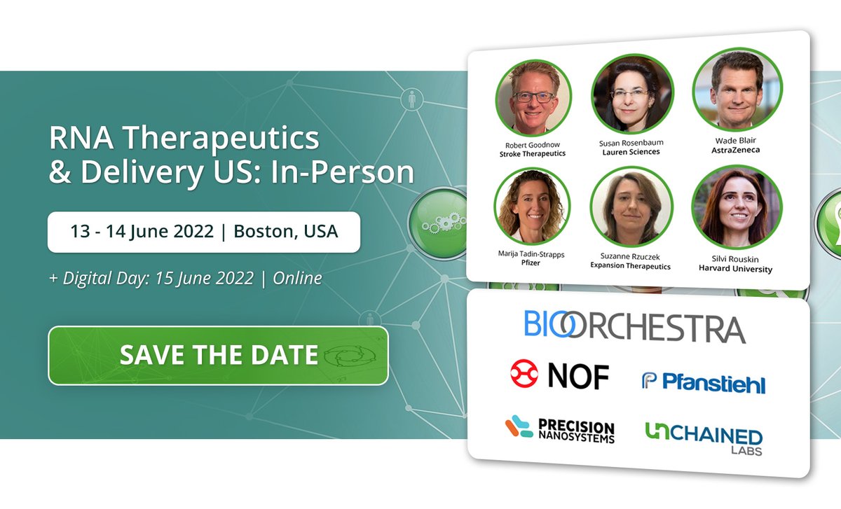 FDDCongress's tweet image. In the lead up to the RNA Therapeutics &amp;amp; Delivery US Congress: In Person, 13 – 14 June 2022 we are pleased to introduce you to some of our highly esteemed speakers and what you can experience onsite in Boston, MA.
For more information&amp;gt;&amp;gt; hubs.la/Q018lQ2f0
#FormulationSeries