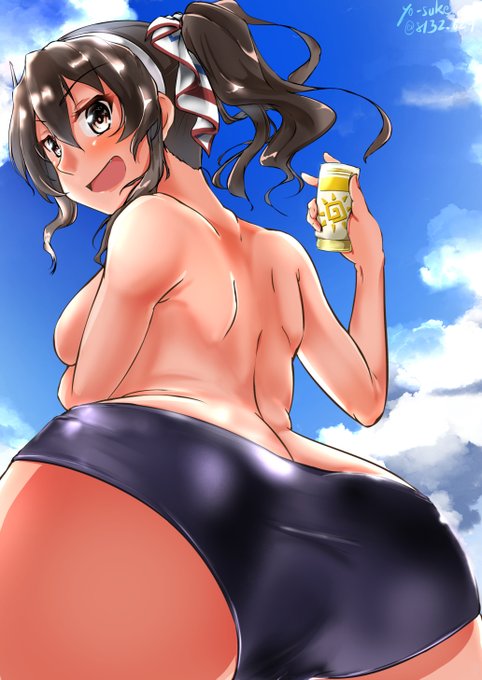 #後ろ姿だけで10RT来たら強者 夏のオオカミさんこれだと後ろ姿というかおしりか 
