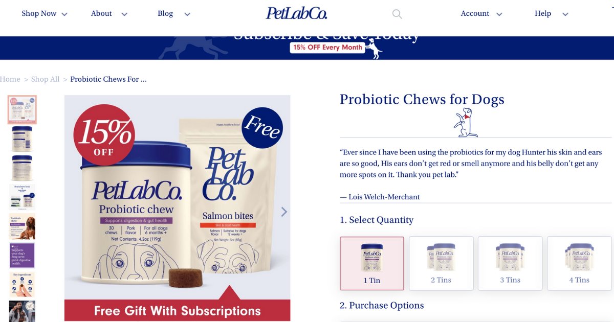 10/ Petlaco /suppléments pour chiensAlors eux c& #39;est clairement le niveau supérieurIls font fait +$200M de CA est 2/3 ans. Les deux fondateurs sont des génies du marketing et des Ads surtoutJe ferai un thread sur cette marque soon https://thepetlabco.com/