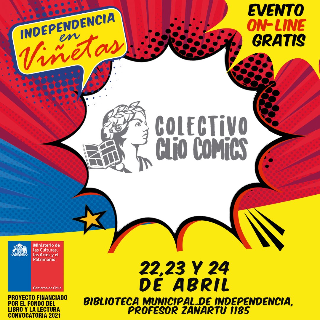 cngchilena's tweet photo. Conoce las historietas que tiene @ClioComics , quienes estarán en #IndependenciaEnViñetas el próximo  22,23 y 24 de abril 😍
Te esperamos en la @BcaPabloneruda 👈👈👈 https://t.co/IdGcDulypj