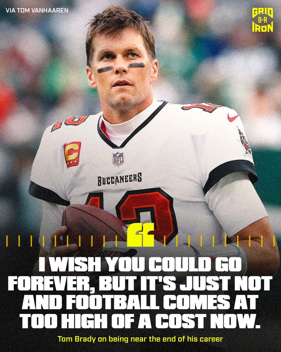 brgridiron's tweet photo. TB12 knows the end is near https://t.co/0wIRZdLxVz