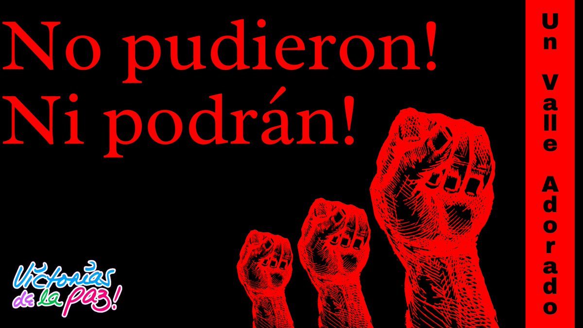 Aquí no se rinde nadie ....
No pudieron ....Ni podrán 
#VictoriasDeLaPaz