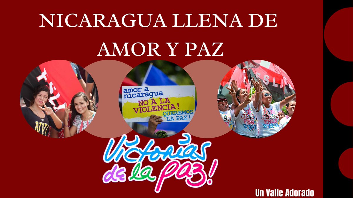 #19Abril | Somos el pueblo presidente que vence, que triunfa a través de la historia, trabajando por la paz y prosperidad de #Nicaragua bendita y siempre libre.✊🏻✌️🔴⚫️ 🇳🇮

#VictoriasDeLaPaz