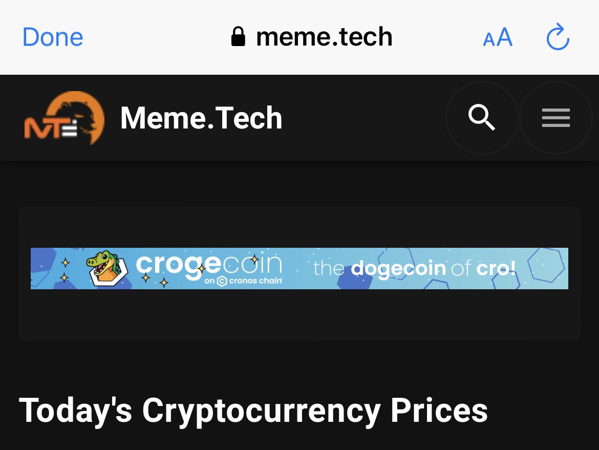 $croge ads on @MemeTechDefi 🤝