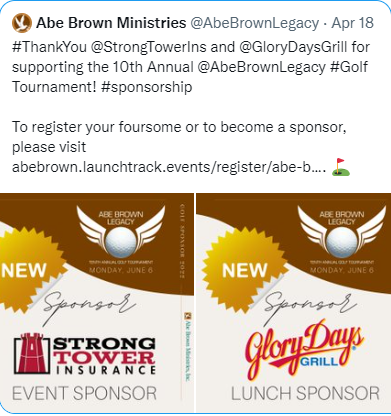 StrongTowerIns's tweet photo. “Thank you Abe Brown Ministries/@AbeBrownLegacy for the shout out. Your ministry makes a difference. Blessings!”
https://t.co/fzzSlN9SdQ
#StrongTowerInsurance #ChurchInsurance #UmbrellaInsurance #LifeInsurance #NonProfitInsurance #PlantCity #FL #sponsorship https://t.co/V5l8aLft4J