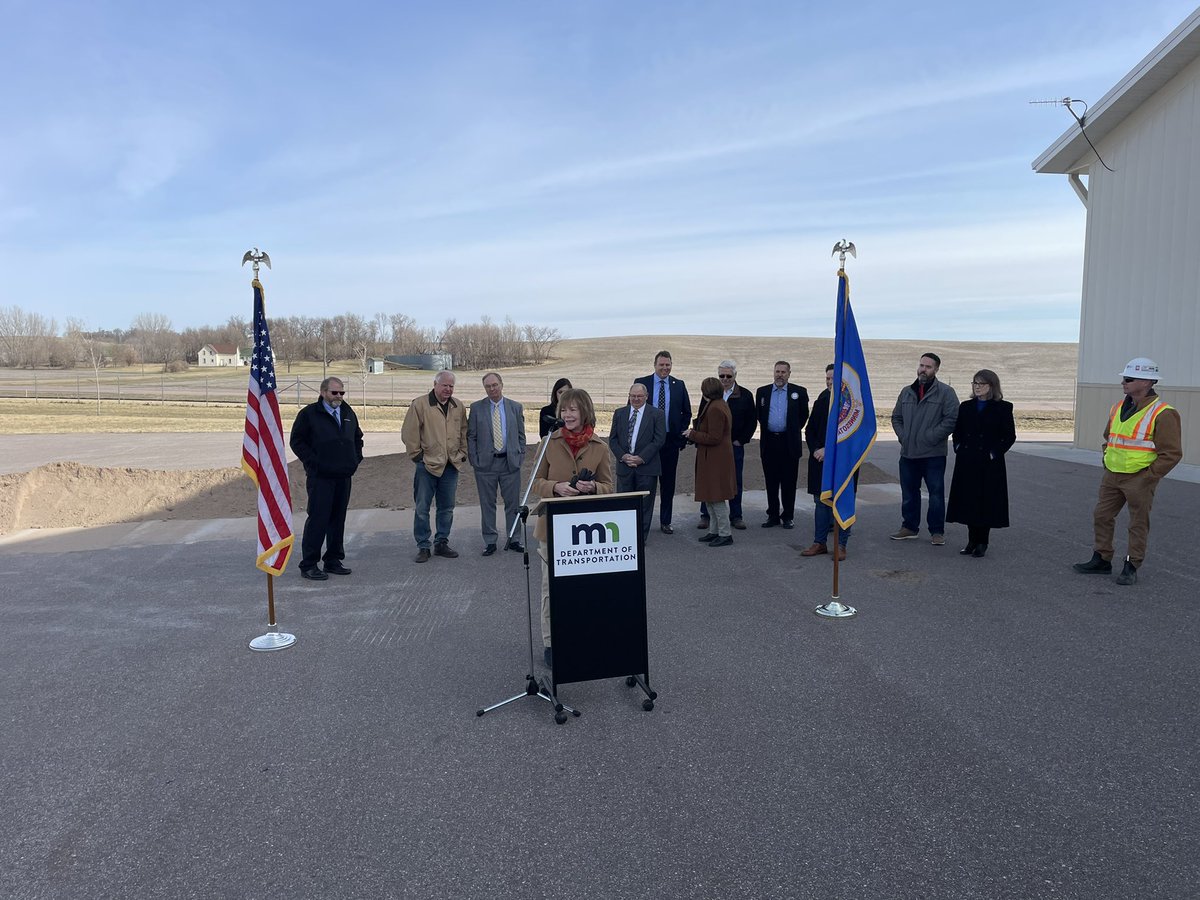 It’s a great day for southern MN. Glad to break ground on Hwy14 from Nicollet to New Ulm! Thank you too the partners involved! 👏👏👏
<a href="/MnDOT/">Minnesota Department of Transportation</a> <a href="/GovTimWalz/">Governor Tim Walz</a> <a href="/SenAmyKlobuchar/">Senator Amy Klobuchar</a> <a href="/SenTinaSmith/">Tina Smith</a> <a href="/NickAFrentz/">Nick Frentz</a> <a href="/mndotscentral/">MnDOT District 7</a> <a href="/Hwy14Pshp/">Hwy 14 Partnership</a> <a href="/RepLFrederick/">Luke Frederick</a> <a href="/Paul_Torkelson/">Paul Torkelson</a> #mnleg
