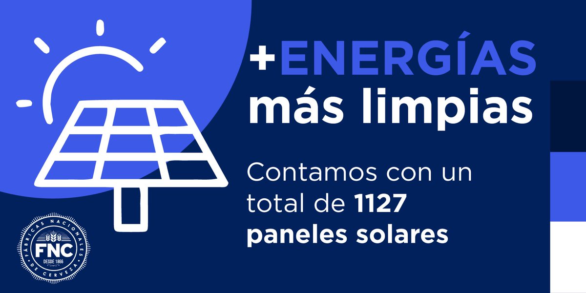 ¡Ya contamos con un total de 1127 paneles solares! ☀️ Para que el 100% de nuestra energía eléctrica provenga de energías renovables. bit.ly/3tYhqT7

#FNC