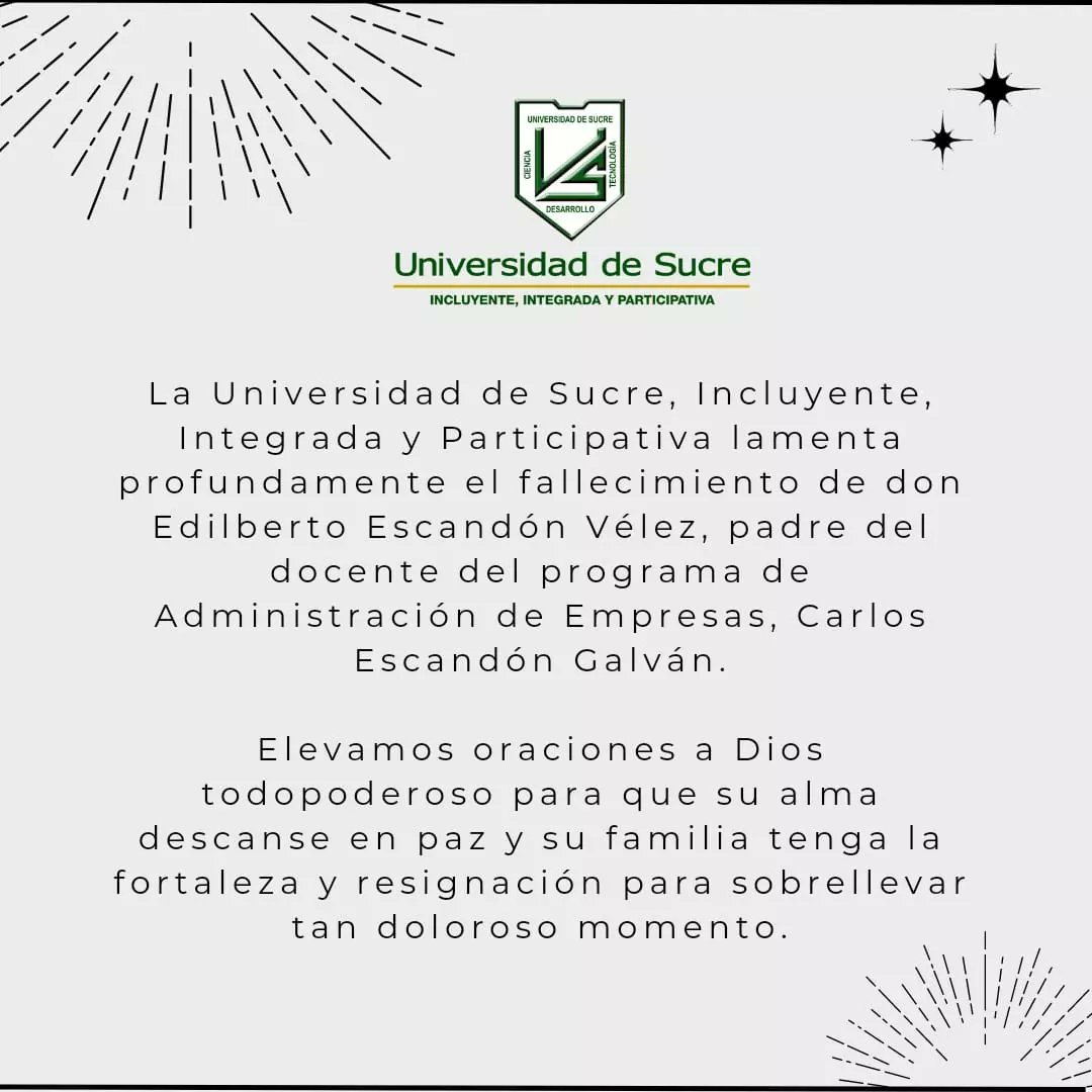 Unisucre's tweet photo. #QEPD #UnisucreContigo https://t.co/qNmYKnAGBE