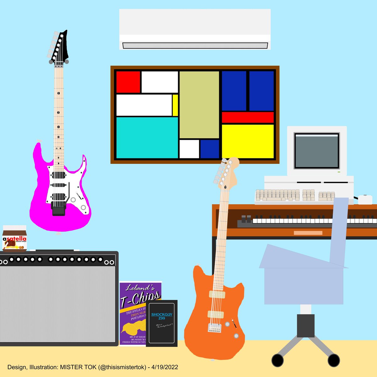 'Real Slow Life in the Room'

-

#絵 #お絵かき #イラスト #イラストレーション 
#Illustration #Art #semiabstract #semiabstractart #pietmondrian #pietmondrianinspired
#MusicRoom #Bedroompop
#FenderMustang #fenderguitar #ibanezguitars #ibanezrg #ibanez
#potatochips #nutella