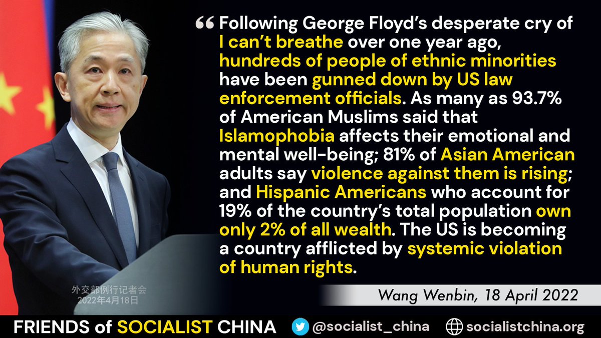 Rather than constantly slandering China and other countries, the US should focus on facing up to its own systemic violation of human rights.