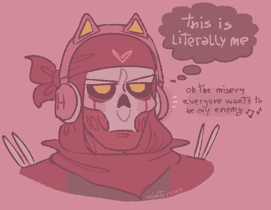 「i cant ever take him seriously 」|minty 🌺💀✨ (2 slots open)のイラスト