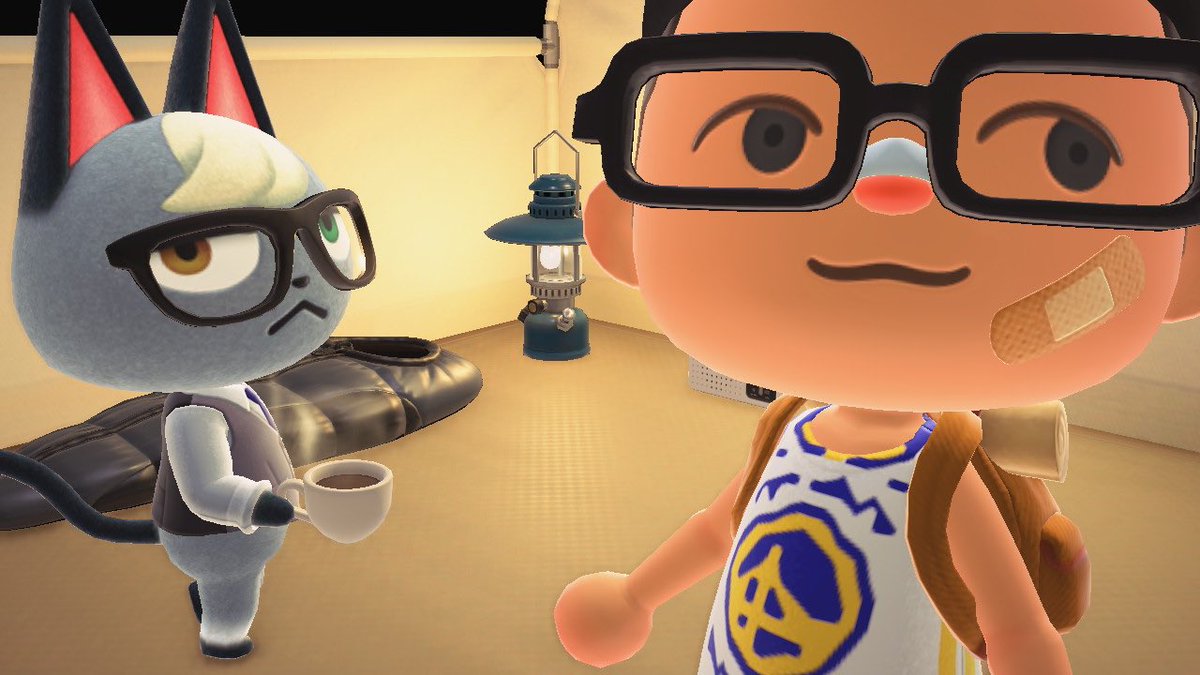 jcrypt_crossing's tweet photo. Cool Cat on my Campsite alert!!!😸😎 #AnimalCrossing #ACNH https://t.co/34GStQOFkp