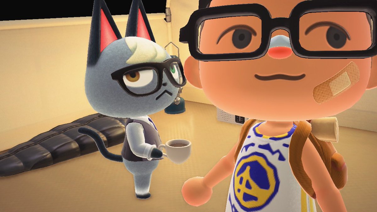 jcrypt_crossing's tweet photo. Cool Cat on my Campsite alert!!!😸😎 #AnimalCrossing #ACNH https://t.co/34GStQOFkp