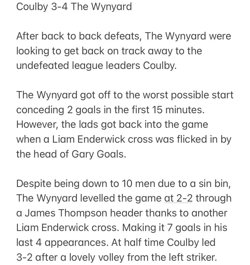 The Wynyard FC tweet media