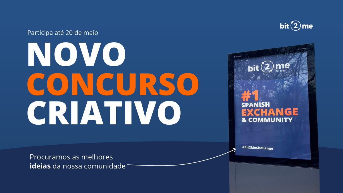 Bit2me_pt's tweet photo. 🎉 NOVO CONCURSO #Bit2MeChallenge 🎉
Estamos à procura de ideias criativas e inovadoras para partilhar conhecimentos sobre criptomoedas e tecnologia blockchain ao resto do mundo!
PARTICIPAR é muito simples 🧵👇️ https://t.co/W6NjNqhfX4