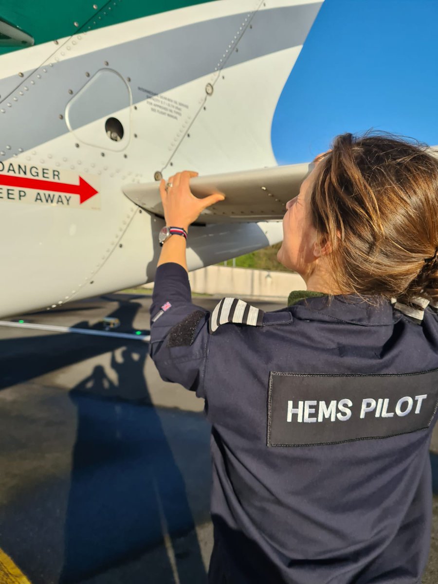 Meet Cornwall Air Ambulance Pilot Liv.  
Liv started flying in the Royal Navy, then Search &amp; Rescue, Children's Air Ambulance &amp; joined Cornwall Air Ambulance in 2019.  Liv is your duty pilot on the shift today, give her a wave if you see the helicopter flying overhead👋 #TeamCAAT