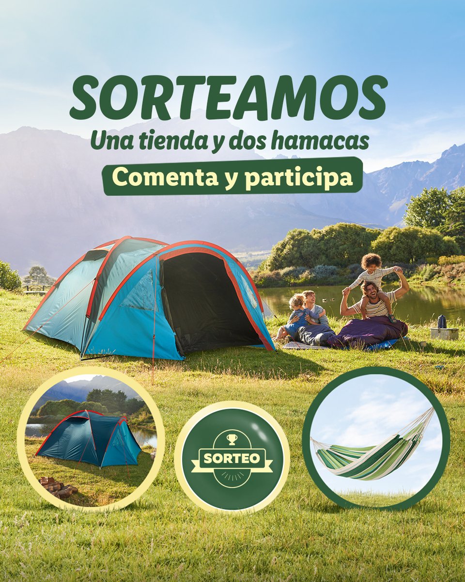 lidlespana's tweet photo. 🏕 ¡SORTEAZO PARA IRTE DE CAMPING! 🏕 

Sorteamos una tienda y dos hamacas 😱

Para participar solo tienes que:

✅ Seguir a @lidlespana.
🔄 Hacer RT a la publicación del sorteo.
🏕 Usar el hashtag #DeCampingConLidl 
🗨 Comentar a dónde te irías a estrenar estos regalazos.

⬇️ https://t.co/moKVMWoOzx