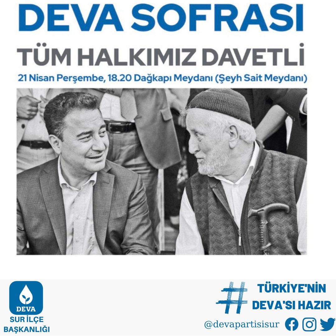 devapartisisur's tweet photo. Genel Başkanımız Sn. @alibabacan katılımıyla tüm halkımız davetlidir.

@devapartisi 
@sadrettintosnlu https://t.co/RImQDmahda