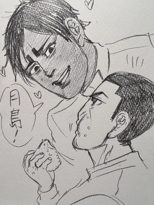 鯉登と月島 鉛筆画✏️ 