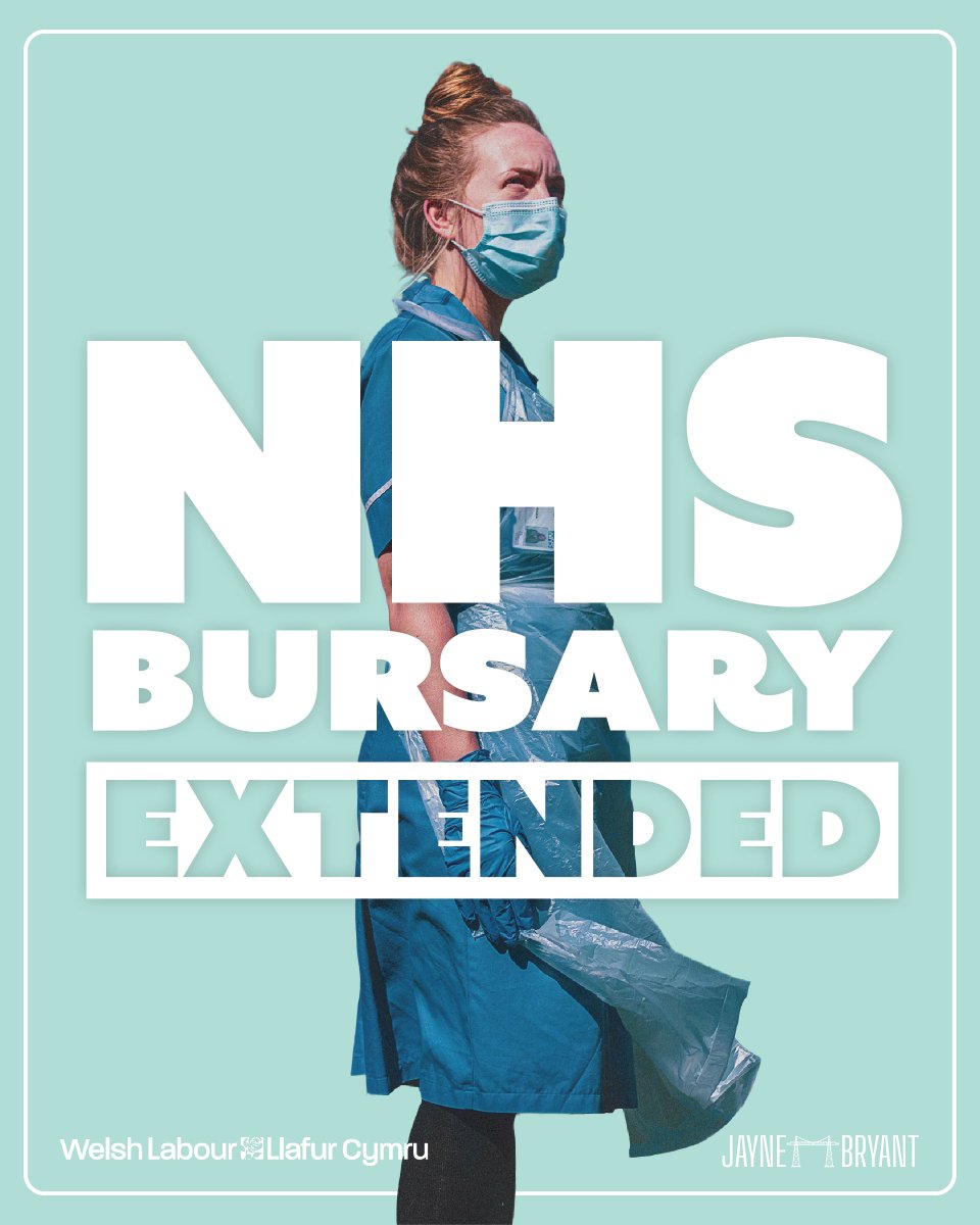 In joining the NHS workforce, student nurses, midwives, and health professionals take on huge responsibility.

They deserve all the support we can provide.

It's why the <a href="/WelshLabour/">Welsh Labour</a> Government is extending the NHS bursary - helping people to qualify and build careers in our NHS.