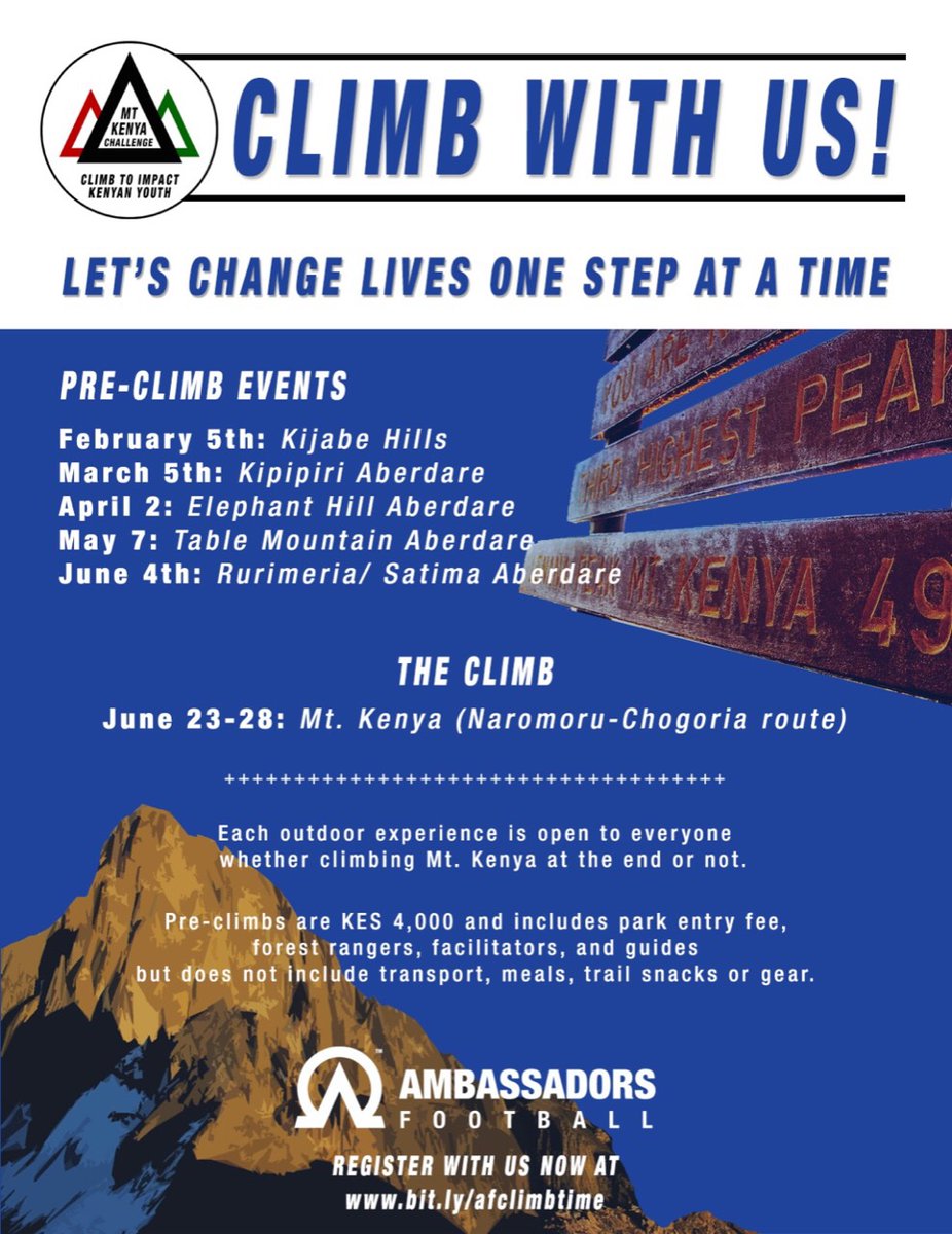 AMBASSADORSke's tweet photo. We had an amazing time hiking at the Elephant Hill Aberdare on the 2nd of April.

Our next pre-climb hike will be at the Table Mountain Aberdare on May 7th. Join us as we change lives one step at a time. 

Sign up!

https://t.co/1juoJPW3G2 https://t.co/5lgmUHwh8S