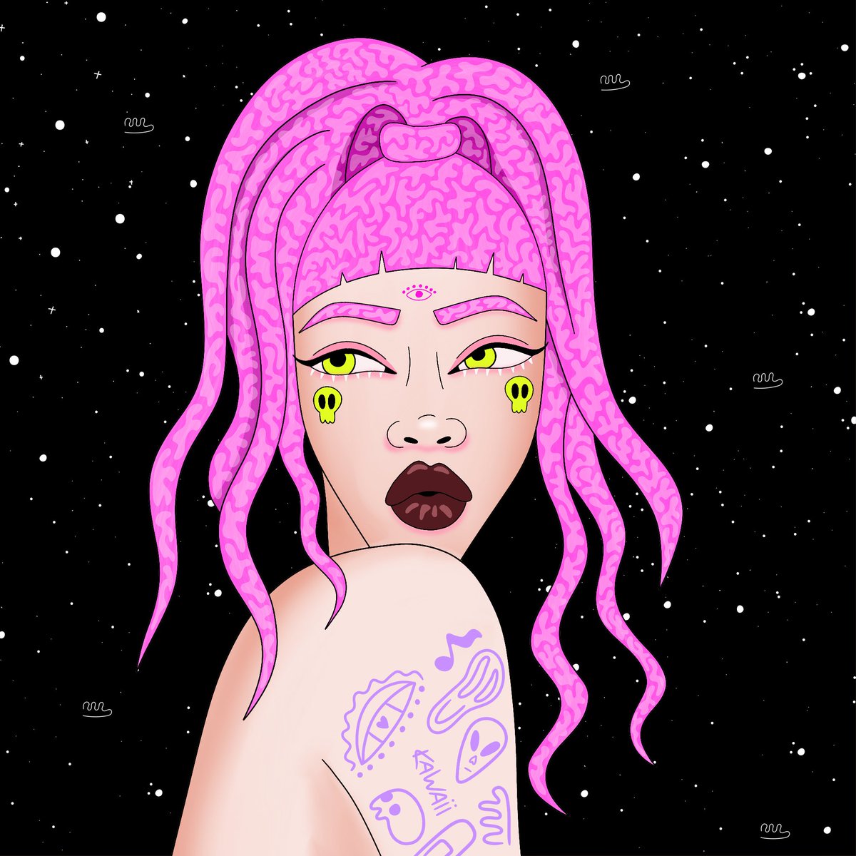 GM #NFTCommunity #NFTworld 

New #girls #illustration is coming 
Nasty or tasty ?) 
🍬🍭🧁

#digitalart #women #woman #cartoon