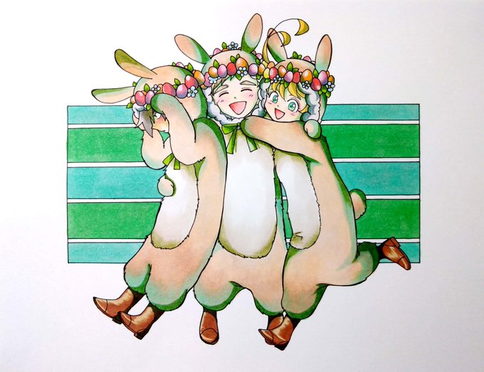 「green eyes rabbit costume」 illustration images(Latest)