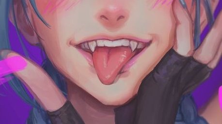 Doesn't have to be a monster to bear fangs~