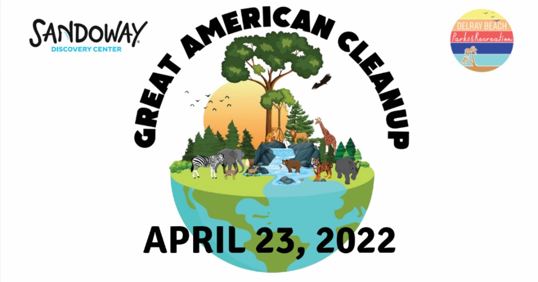 Join us in celebration of #EarthDay for the  #GreatAmericanCleanup &amp; help #KeepPalmBeachCountyBeautiful!
Pre-register today by downloading the #Volunteer Waiver and return it to the #Sandoway Discovery Center or #DelrayBeachParks&amp;Rec. 
ow.ly/X9c150IKJc5