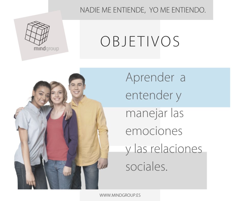 mind_group's tweet photo. #MindLearning @mind_group te presenta el #taller para #adolescentes de 14 y 16 años:  

"Nadie me entiende, yo me entiendo".

6,13 y 20 de mayo 2022 - 17:30 a 19:30h.
8 plazas
Precio: 175 euros

Impartido por @angelaG_fajardo.

☎️ 91 547 03 51 📱 665 861 255

#madrid #psicología https://t.co/DL9Uf45Bkw