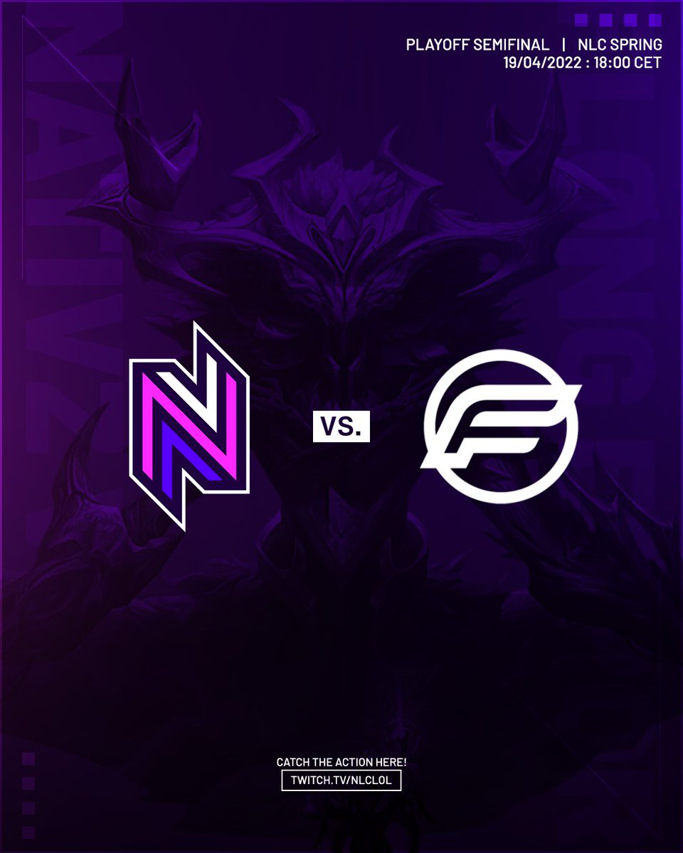 NativzGG's tweet photo. Its a big day 👀

Tonight we face off against @Floengesports in a BO5 series to decide who progresses to the @NLClol Division 2 Spring Split final ⚔️

Games starting at: 17:00 GMT 🕔 | 18:00 CET 🕕

Come support here: https://t.co/UdMrxh19Bd 📺

#NativzWin #NLC https://t.co/XL1U5P6H1f