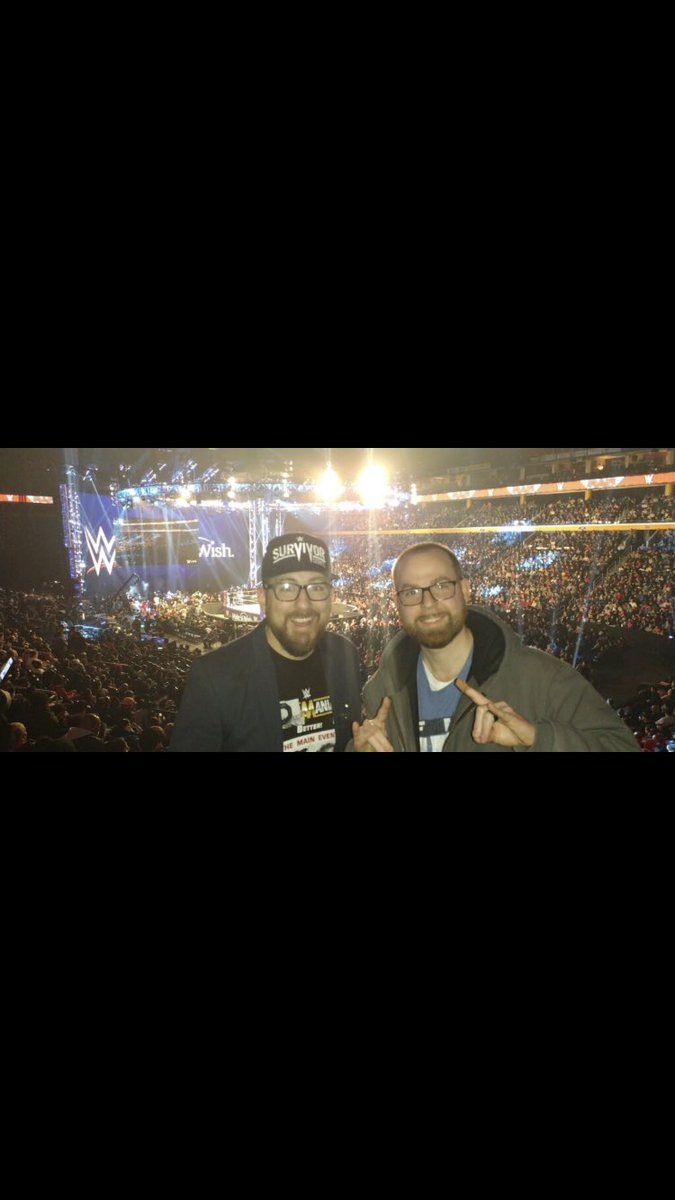 Icebreaker21's tweet photo. @HeelToTheFace was on the road last night in #RawBuffalo. Late night but well worth it! A major title change and an appearance by the boss himself, Mr. McMahon! https://t.co/qybdsmhbSb