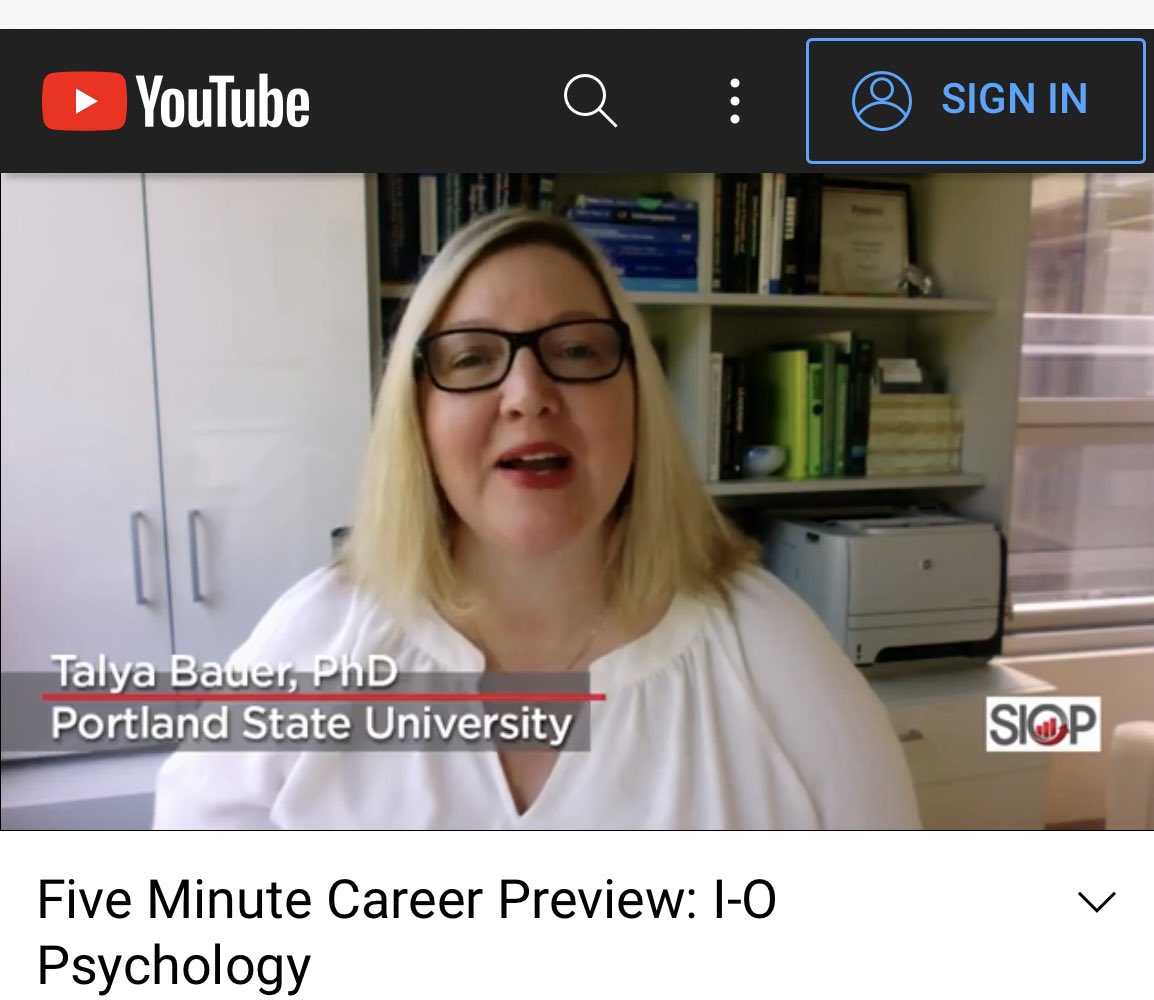 Five Minute Career Preview: I-O Psychology

💻 m.youtube.com/watch?v=DLR6eC…

#psychologyweek #IOPsych #psychology #psychchatter #psychtwitter #psichi #IntroPsych #APpsych #futureofwork