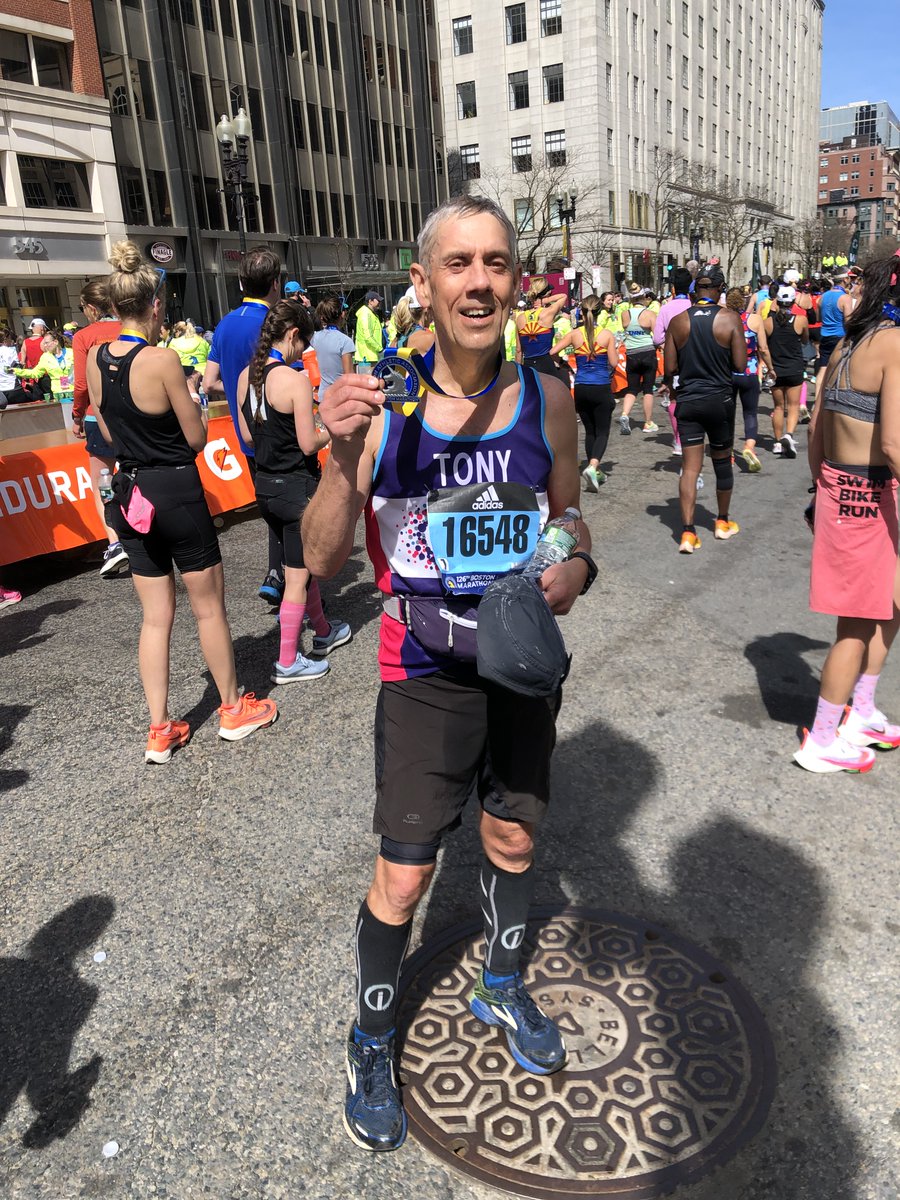 HamptonSchool's tweet photo. Congratulations to our Catering Manager Tony for completing the Boston Marathon yesterday (his 25th marathon), in an impressive time of 3 hours and 38 minutes! 🦁🏃‍♂️ @CateringHampton @bostonmarathon https://t.co/0IytkEMdKv