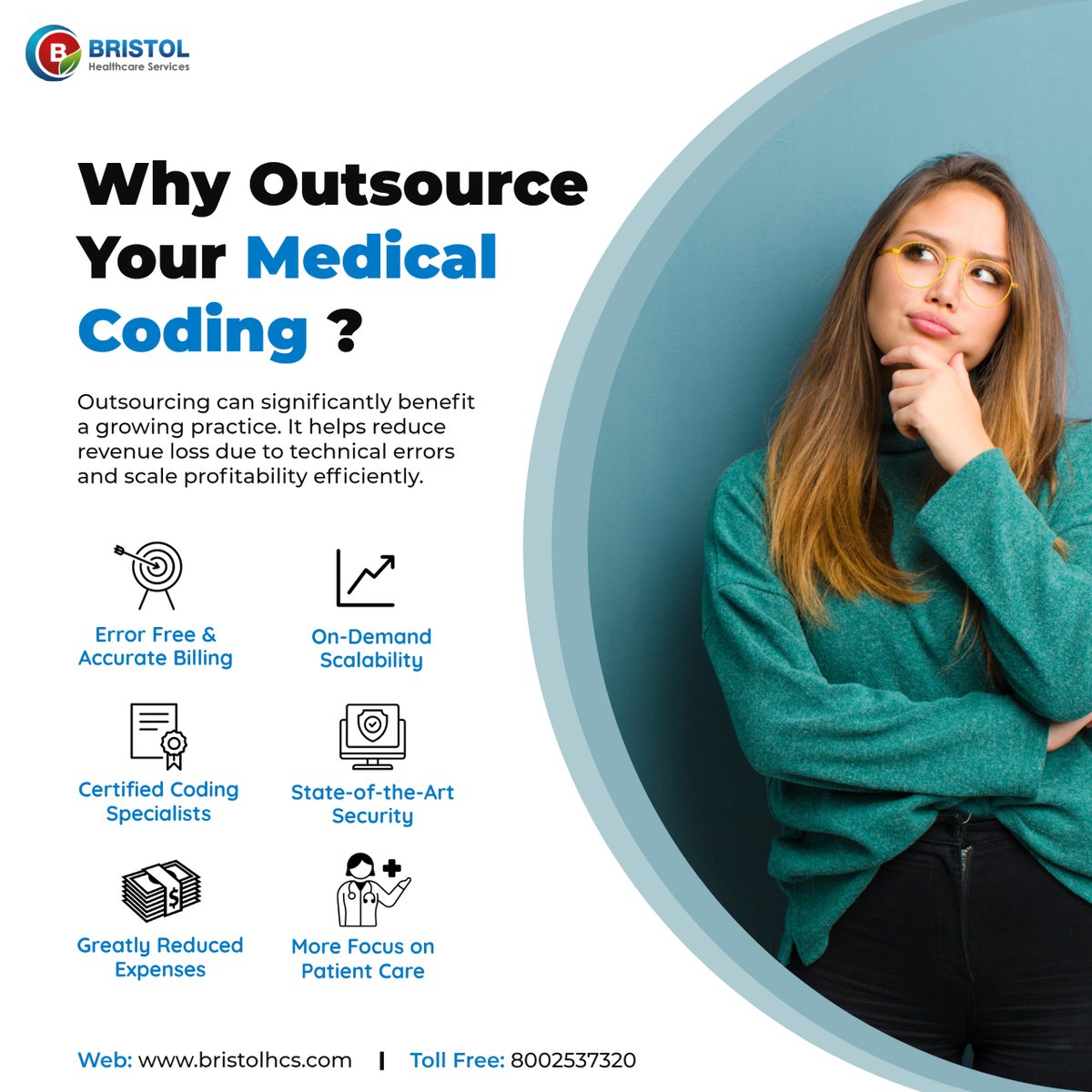 BristolHCS's tweet image. Enlist the expertise of a multi-award-winning service provider today - for a profitable tomorrow!

Schedule a no commitment, free demo:
lnkd.in/d8vJGxWA

Learn more about our services:
lnkd.in/gGA-6PtJ

#medicalcodingservices #medicalcodingoutsourcing