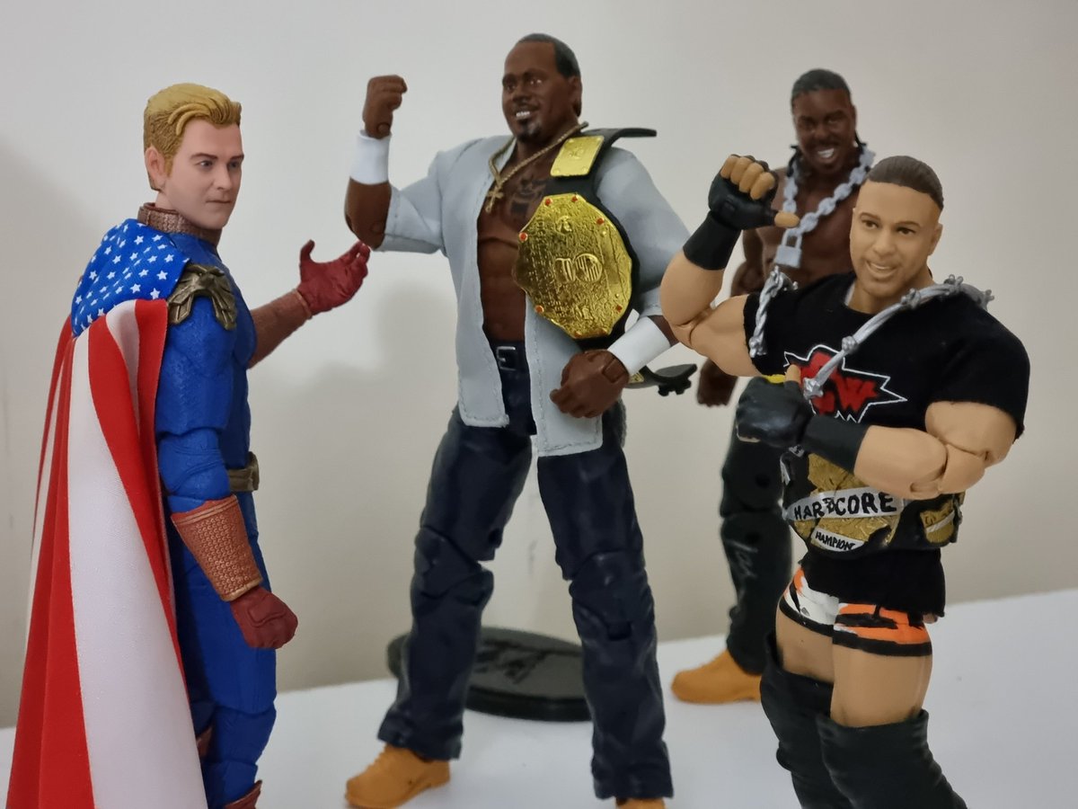 FwciE's tweet photo. What random event has accidentally occurred on your desk or action figure workspace?

What? Y'all don't remember @TherealRVD and #CrymeTime meeting  #homelander ?

@JeremyCom @sirpaul64 @TheMattCardona @MarkSterlingEsq @Myers_Wrestling @TheBoysTV @NECA_TOYS https://t.co/akpMlxyNAT