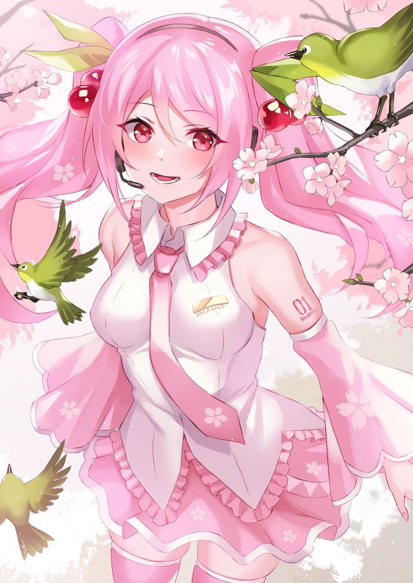 初音ミク「#初音ミク #VOCALOID #桜ミク ミクさんが小さいのか 初音ミク「#初音ミク #VOCALOID #桜ミク ミクさんが小さいのか