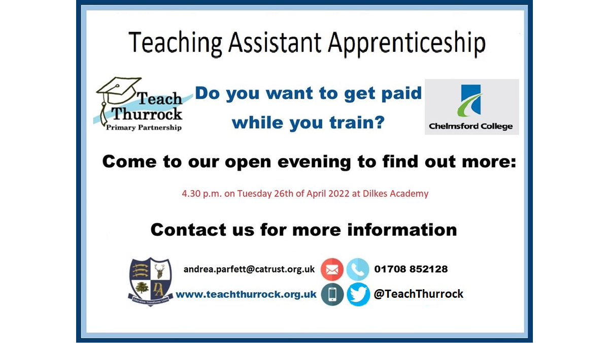 Teach Thurrock (@teachthurrock) on Twitter photo A fantastic opportunity to find out more! A fantastic opportunity to find out more!